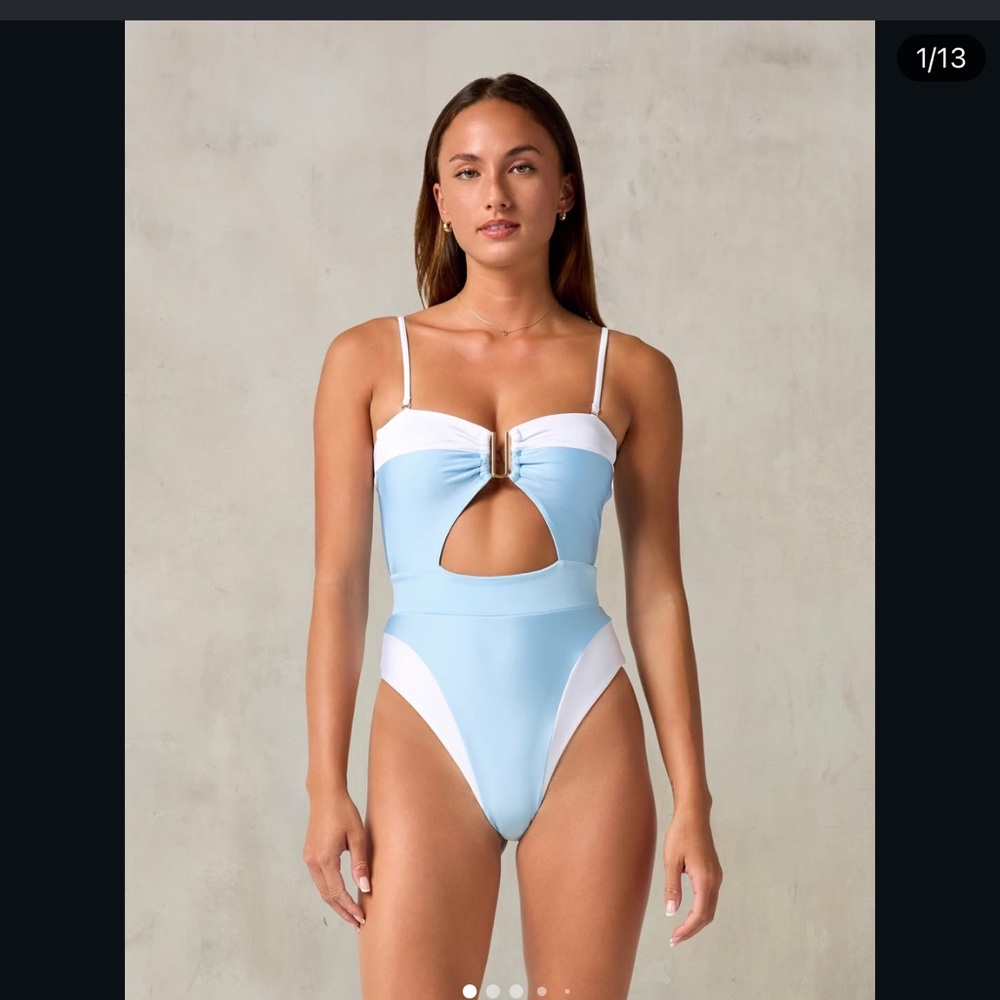 Mbm one piece swimsuit, flattering in size small, brand new with tag